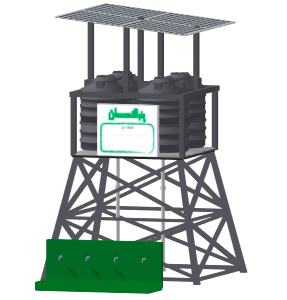 بئر ماء مع مضخة كهربائية وخزانات افريقيا- النيجر