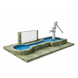 بئر ماء ارتوازي مع مضخة يدوية افريقيا النيجر