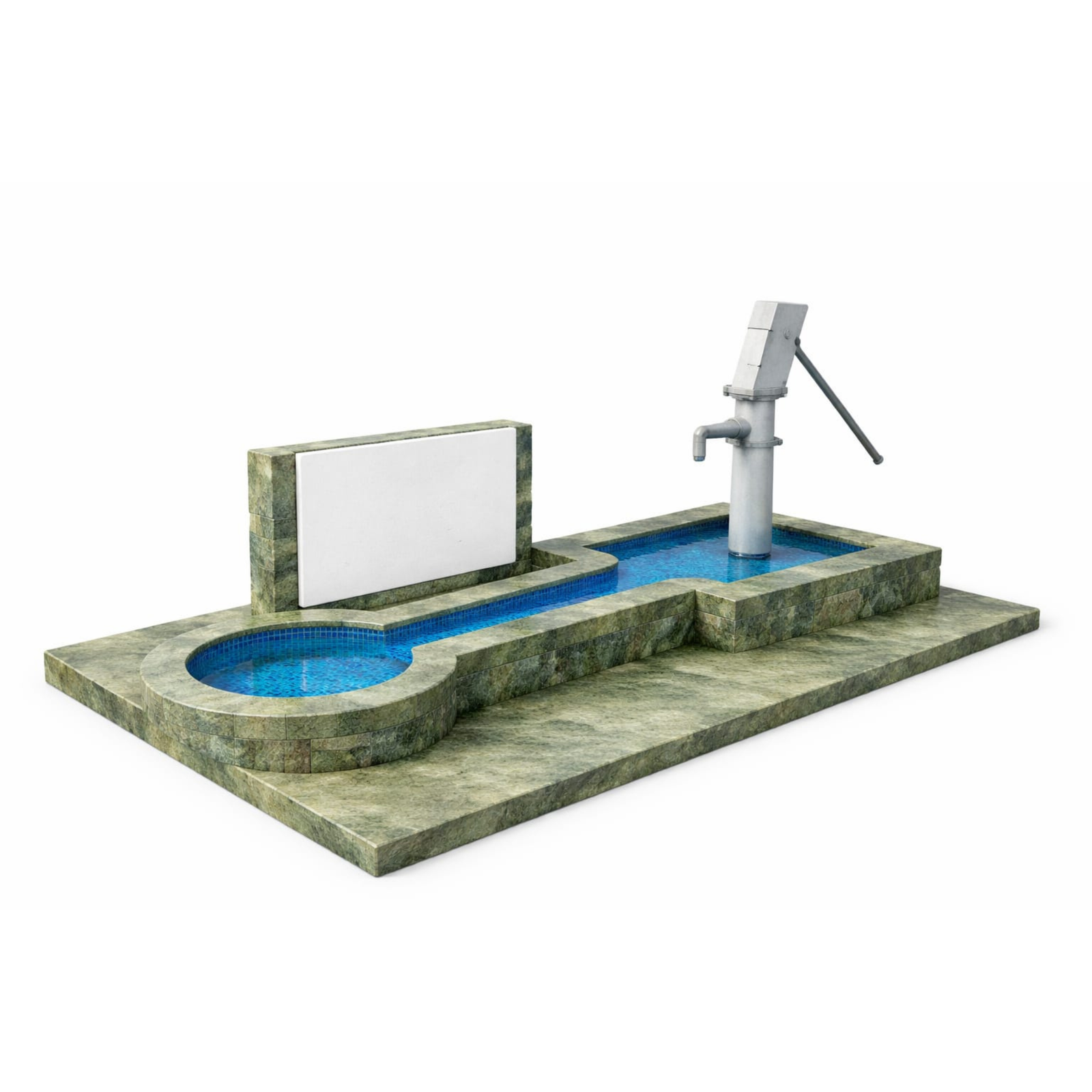 بئر ماء ارتوازي مع مضخة يدوية افريقيا النيجر