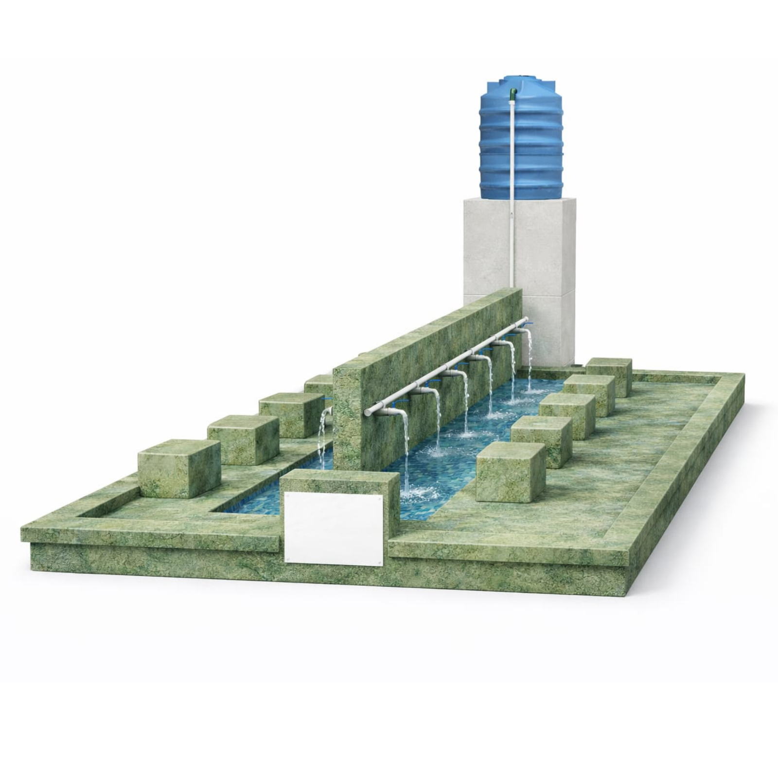 بئر ماء مع مضخة كهربائية + خزان لمسجد/مدرسة اسيا ، الهند