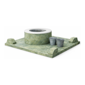 بئر ماء تقليدي مع دلاء نيجيريا