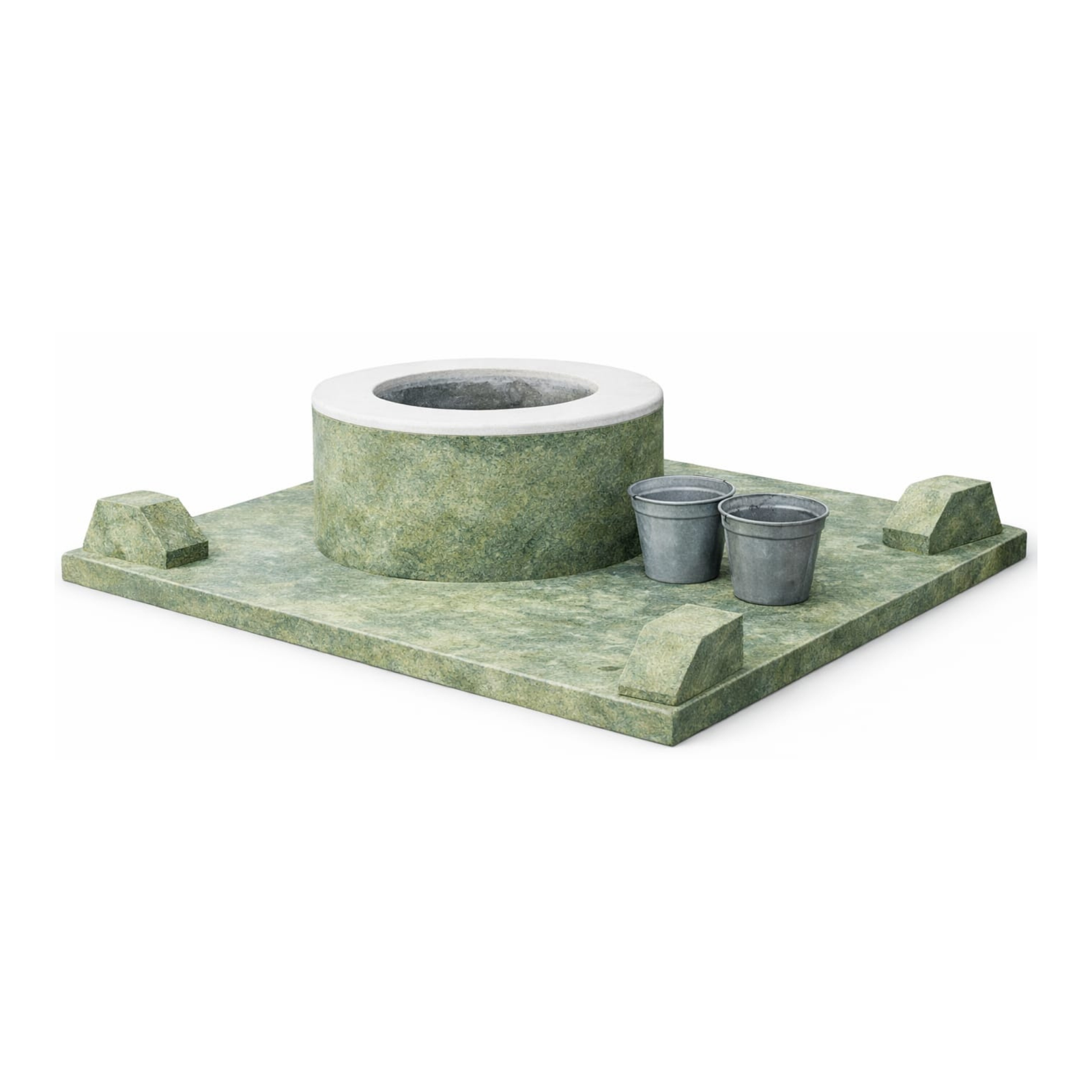 بئر ماء تقليدي مع دلاء نيجيريا