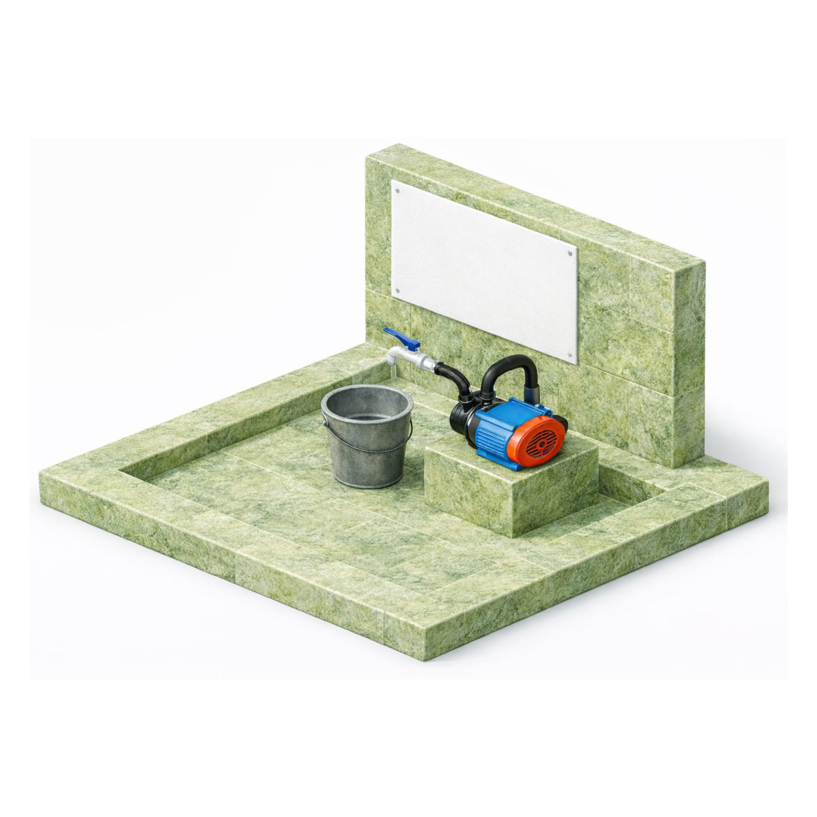 بئر ماء ارتوازي في باكستان بمضخة كهربائية